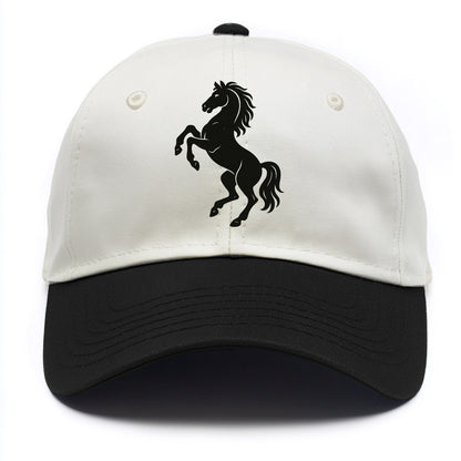 Stallion rearing on hind legs - Two Tone Cap - Black