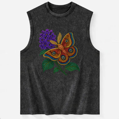 Polyphemus Moth - Vintage Washed Tank - Black