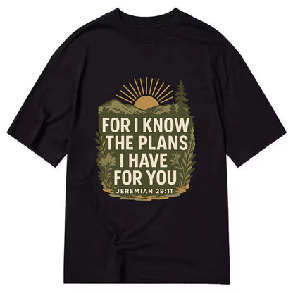 Jeremiah 29:11 Sunrise - Classic T-shirt - Black