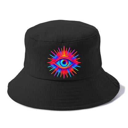 Rainbow Third Eye - Prismatic eye radiat Bucket Hat - Black