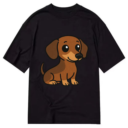 Dachshund - Long body profile view - Classic T-shirt - Black