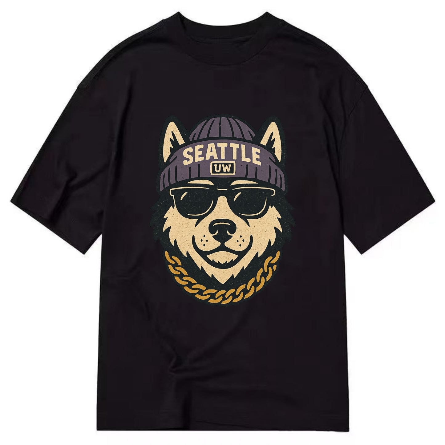 Seattle Husky - Classic T-shirt - Black
