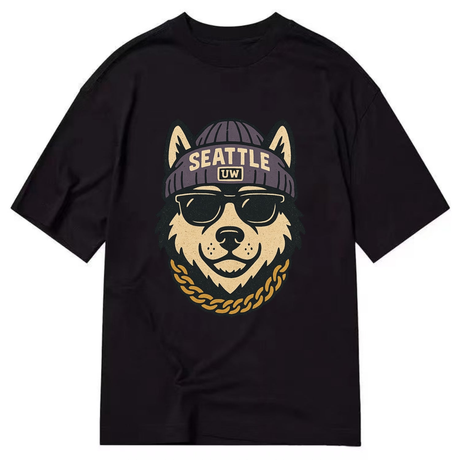 Seattle Husky - Classic T-shirt - Black