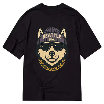 Seattle Husky - Classic T-shirt - Black