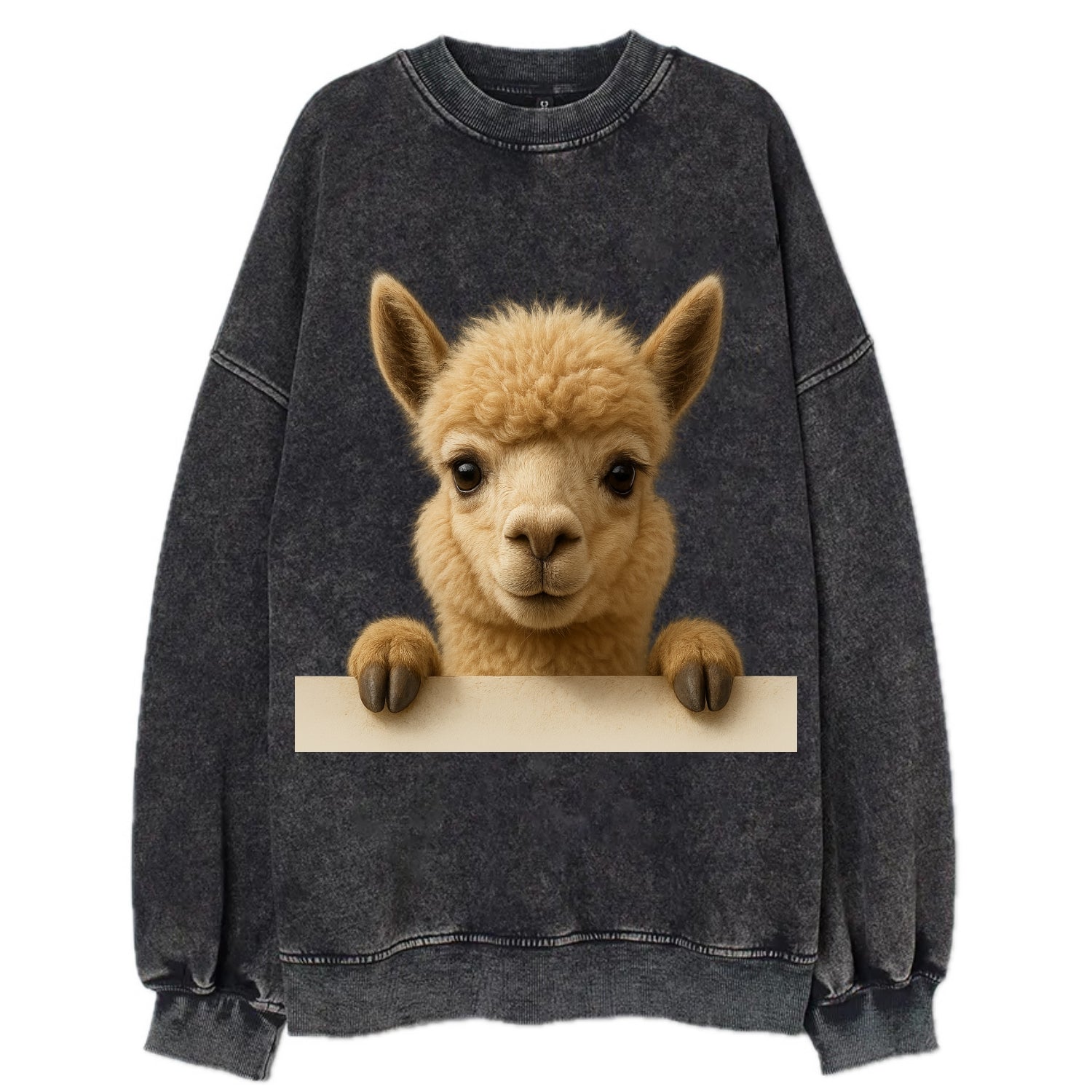 Alpaca  - Vintage Sweatshirt - Black