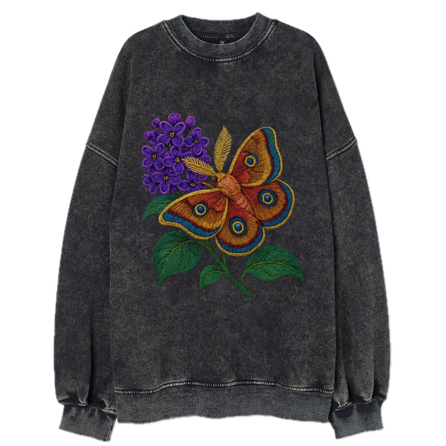 Polyphemus Moth - Vintage Sweatshirt - Black
