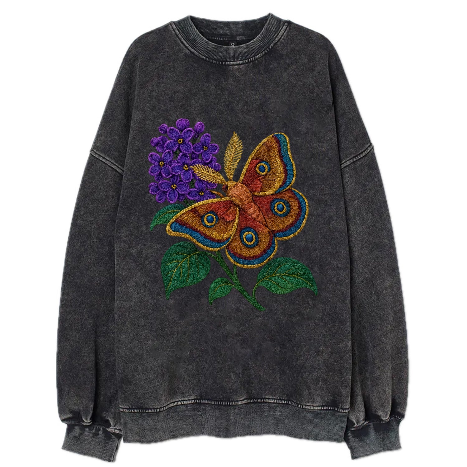 Polyphemus Moth - Vintage Sweatshirt - Black