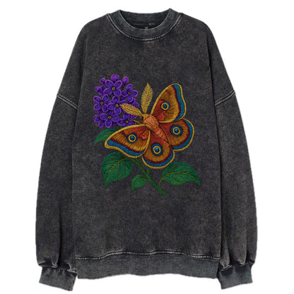 Polyphemus Moth - Vintage Sweatshirt - Black