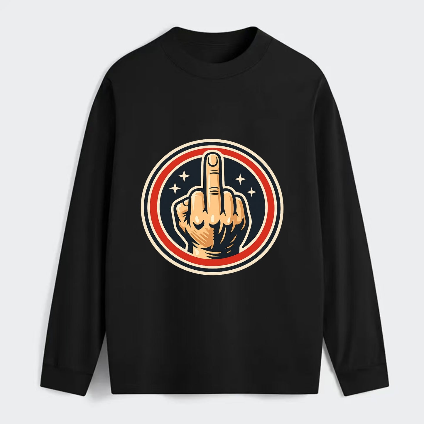 Defiant Spirit Emblem - Classic Long Sleeve Shirt - Black