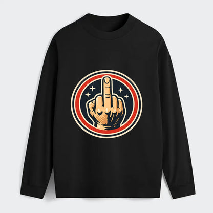 Defiant Spirit Emblem - Classic Long Sleeve Shirt - Black