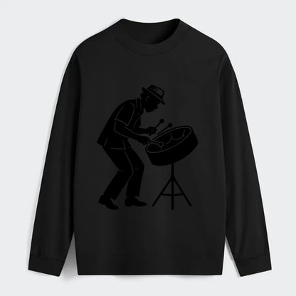 Steel drum player Caribbean rhythm - Classic Long Sleeve Shirt - Black