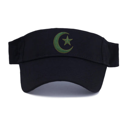 Crescent Moon and Star - Visor - Black