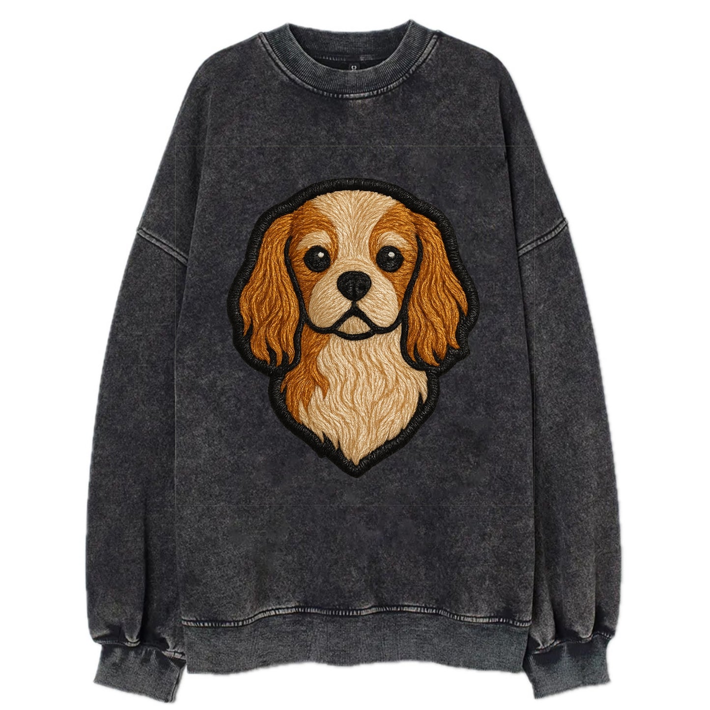 Cavalier King Charles Spaniel - Modern g - Vintage Sweatshirt - Black