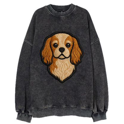 Cavalier King Charles Spaniel - Modern g - Vintage Sweatshirt - Black