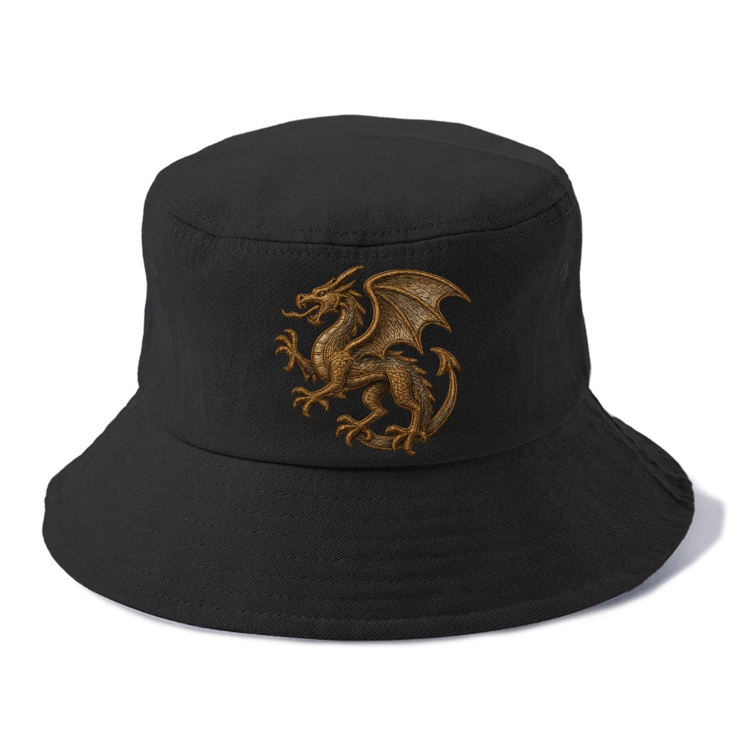 Dragon Silhouette  - Bucket Hat - Black