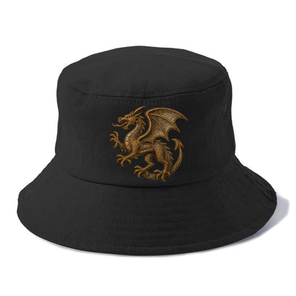 Dragon Silhouette  - Bucket Hat - Black