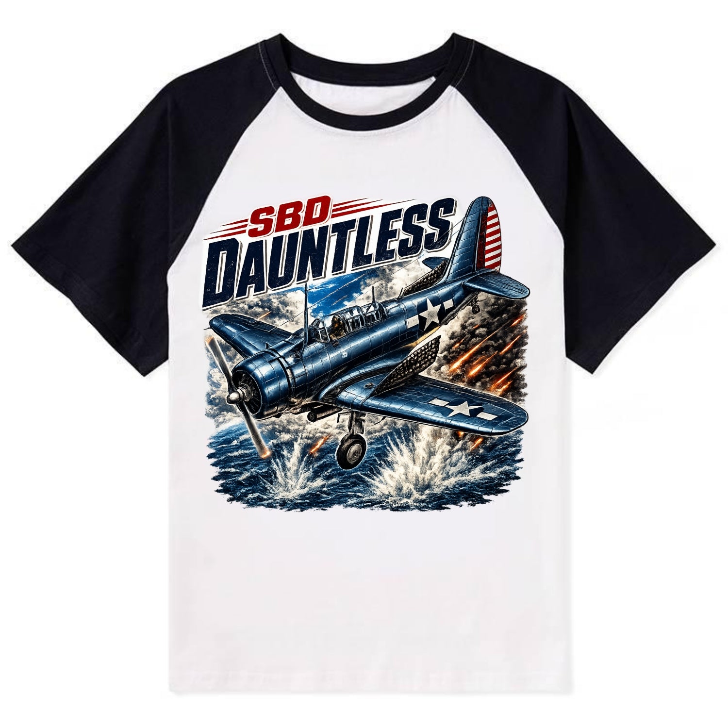 Sbd Dauntless - Contrast Raglan T-shirt - Black