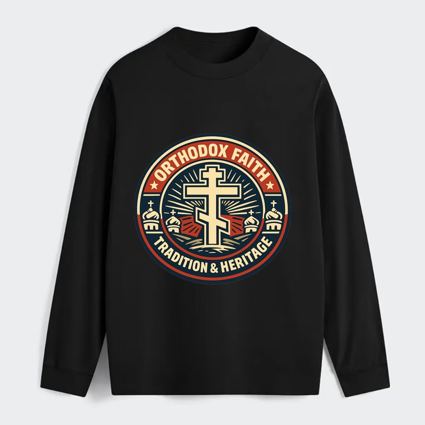 Faithful Heritage Emblem - Classic Long Sleeve Shirt - Black