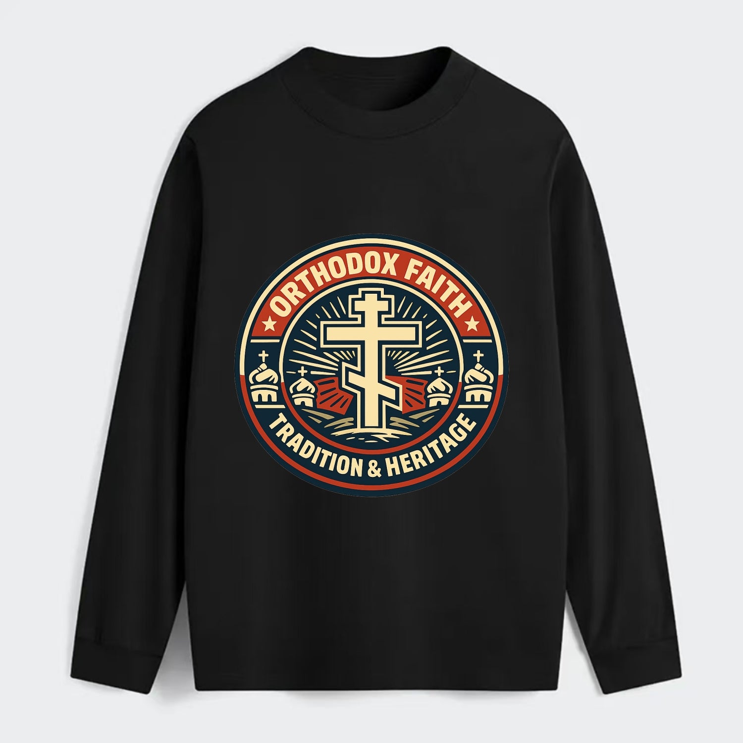 Faithful Heritage Emblem - Classic Long Sleeve Shirt - Black