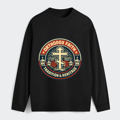 Faithful Heritage Emblem - Classic Long Sleeve Shirt - Black