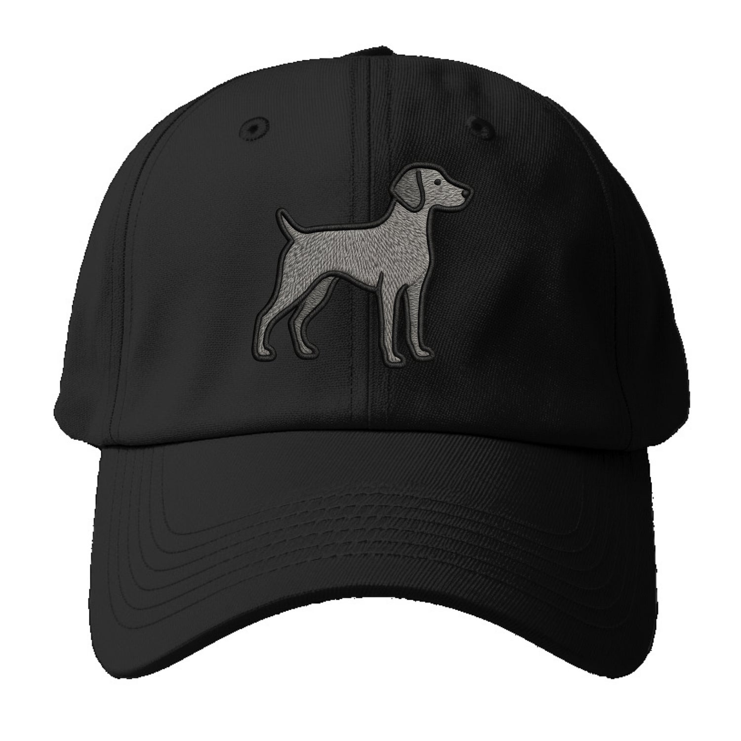 Weimaraner - Trendy gray ghost design wi - Baseball Cap - Black