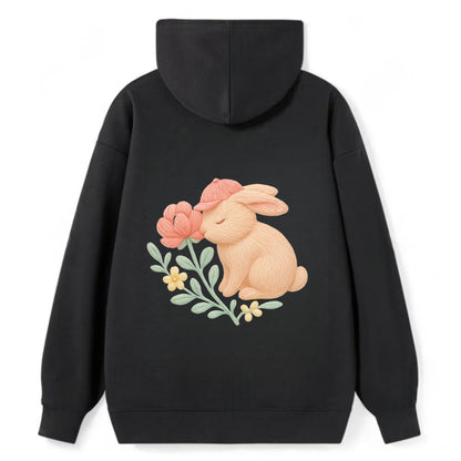Peach Bunny - Classic Pullover Hoodie - Black