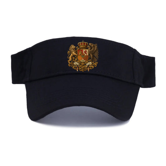 Spain Royal Logo (traditional Corona Real Española, Plus Ultra Banner, Premium Emblem) Visor - Black