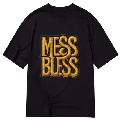 MESS;BLESS UP Gold Metallic Visor - Classic T-shirt - Black