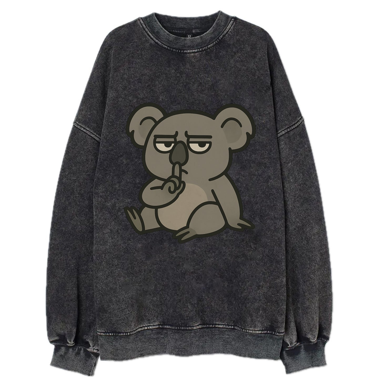 The Koala Judging - Vintage Sweatshirt - Black