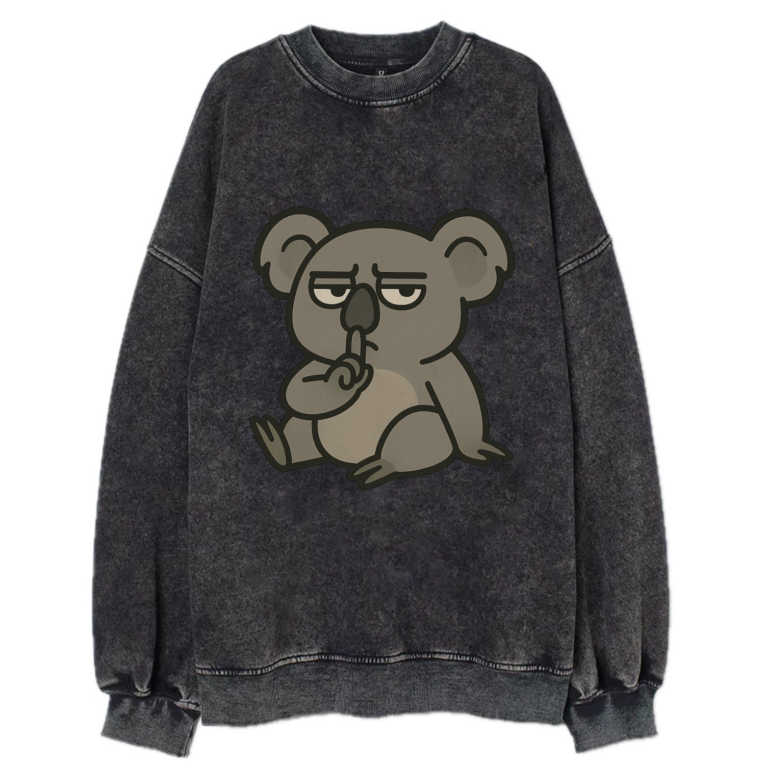 The Koala Judging - Vintage Sweatshirt - Black