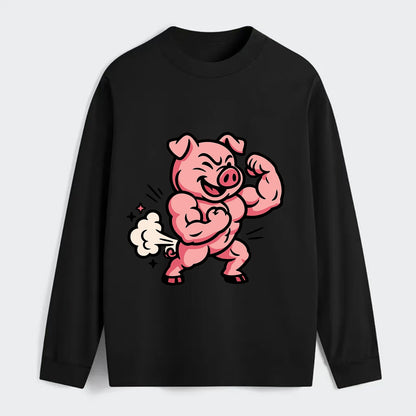 Strong Pig - Classic Long Sleeve Shirt - Black