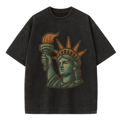 Statue of Liberty  - Vintage T-shirt - Black