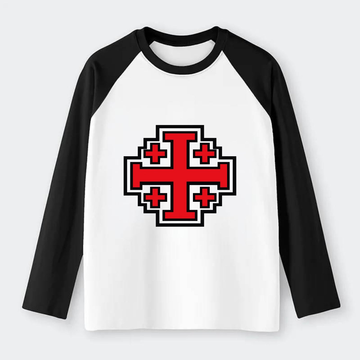 Heritage of Faith - Raglan Long Sleeve T-Shirt - Black