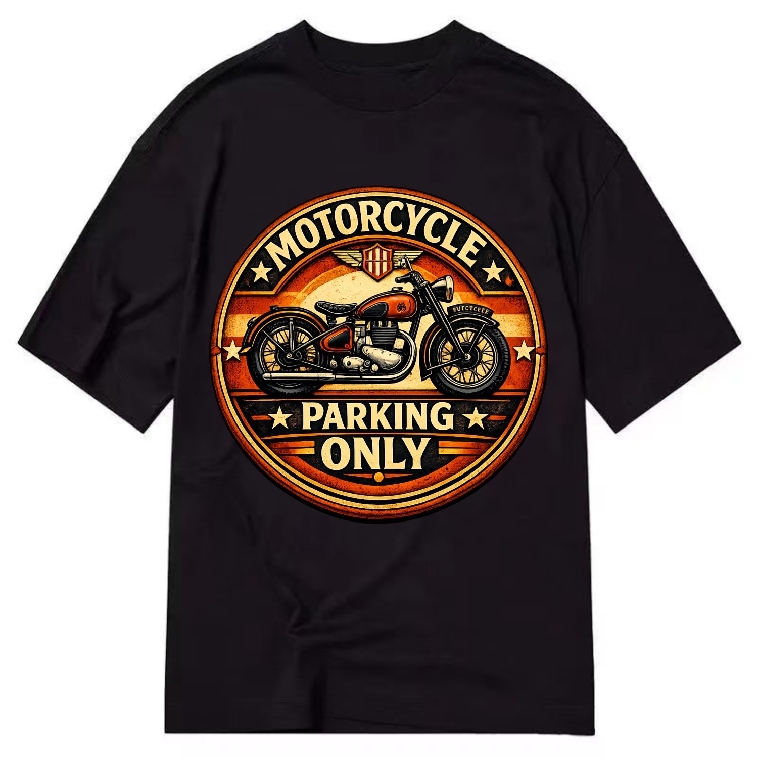 Motorcycle Parking Only - Classic T-shirt - Black