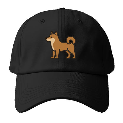 Shiba Inu - Red sesame flat side profile - Baseball Cap For Big Heads - Black