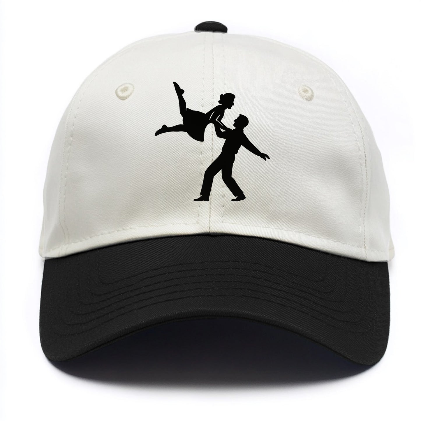 Swing dancers aerial lift - Two Tone Cap - Black