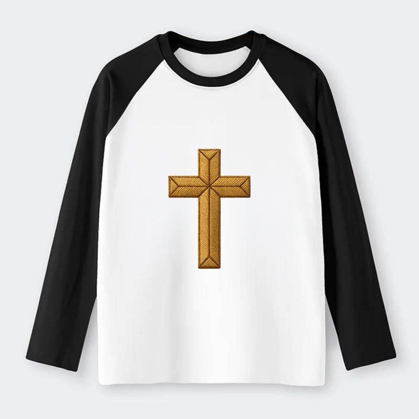 Rock Cross  - Raglan Long Sleeve T-Shirt - Black
