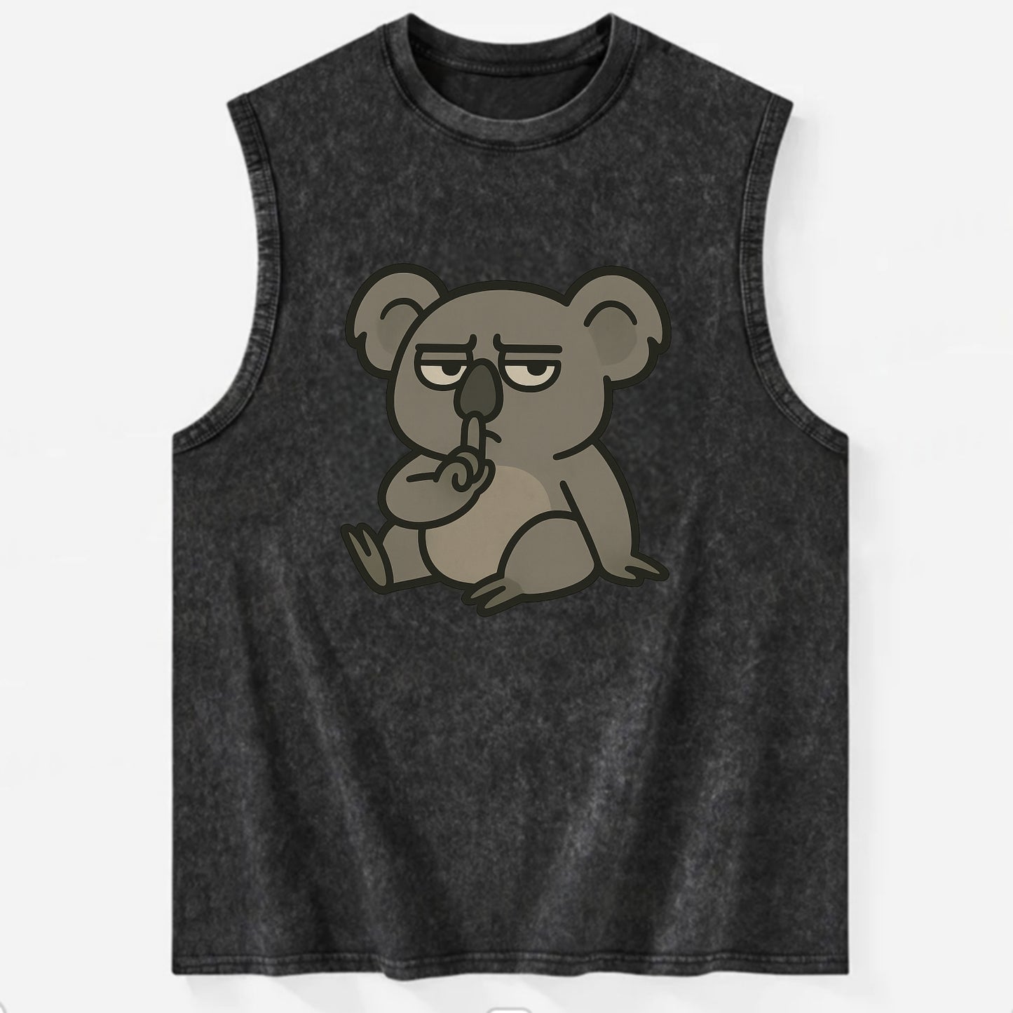 The Koala Judging - Vintage Washed Tank - Black