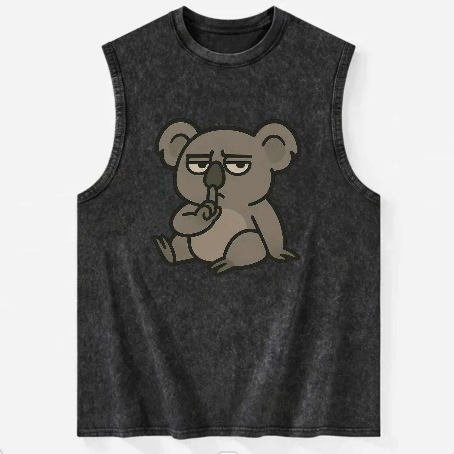 The Koala Judging - Vintage Washed Tank - Black