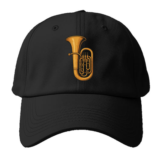 Tuba with large brass bell - Baseball Cap For Big Heads - Black