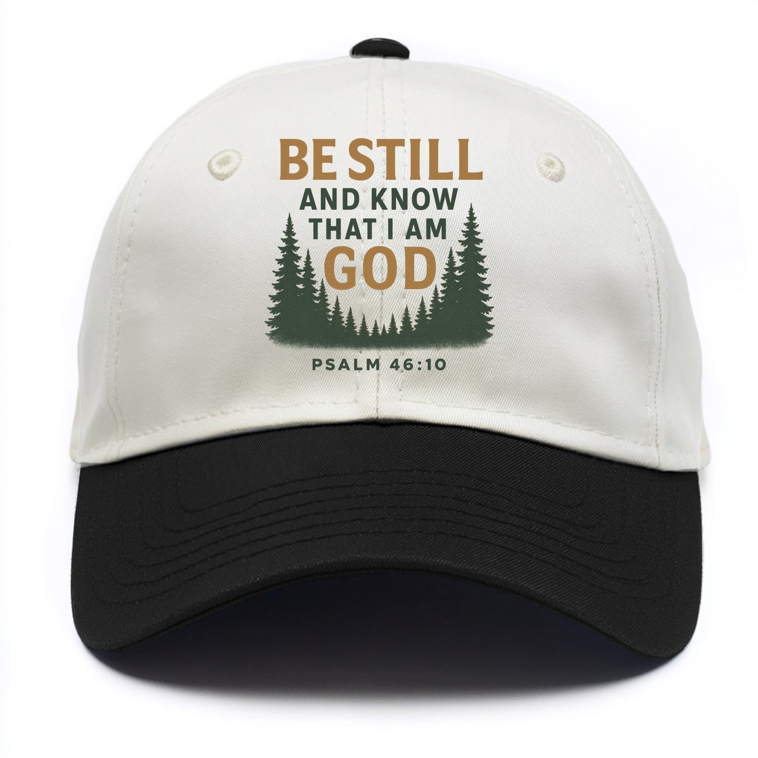 Psalm 46:10 Forest - Two Tone Cap - Black