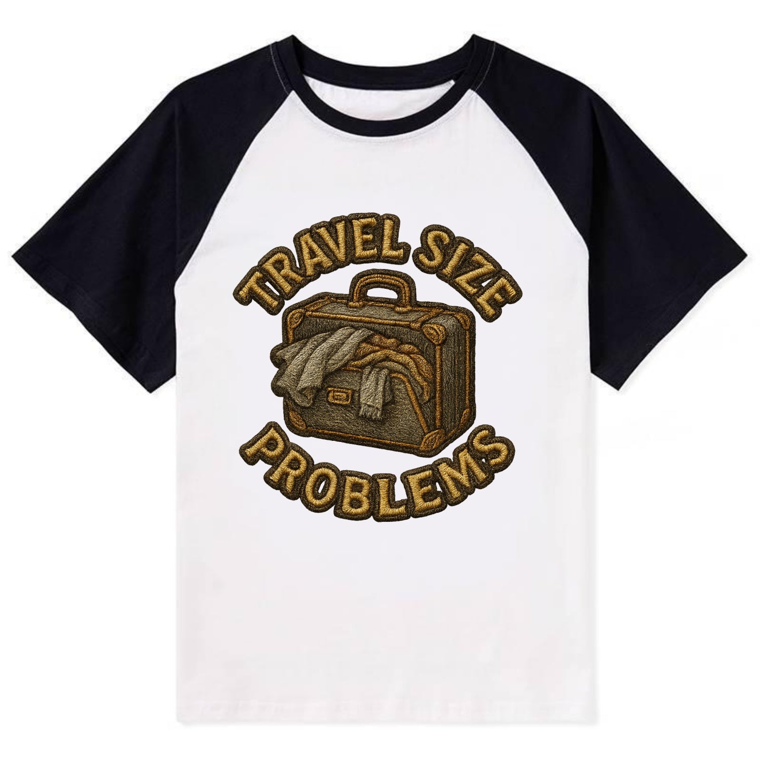 Travel Size Problems  - Contrast Raglan T-shirt - Black