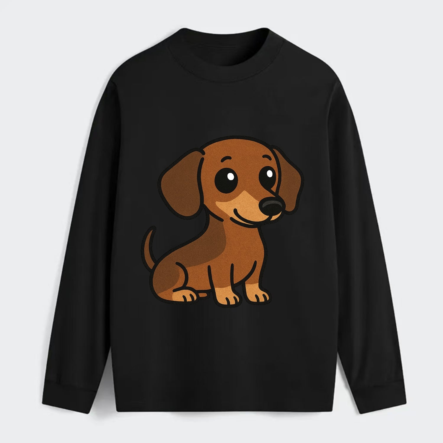Dachshund - Long body profile view - Classic Long Sleeve Shirt - Black