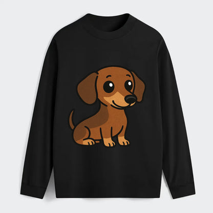 Dachshund - Long body profile view - Classic Long Sleeve Shirt - Black