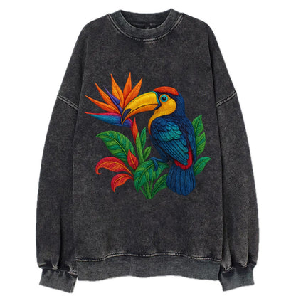Toucan Paradise - Vintage Sweatshirt - Black