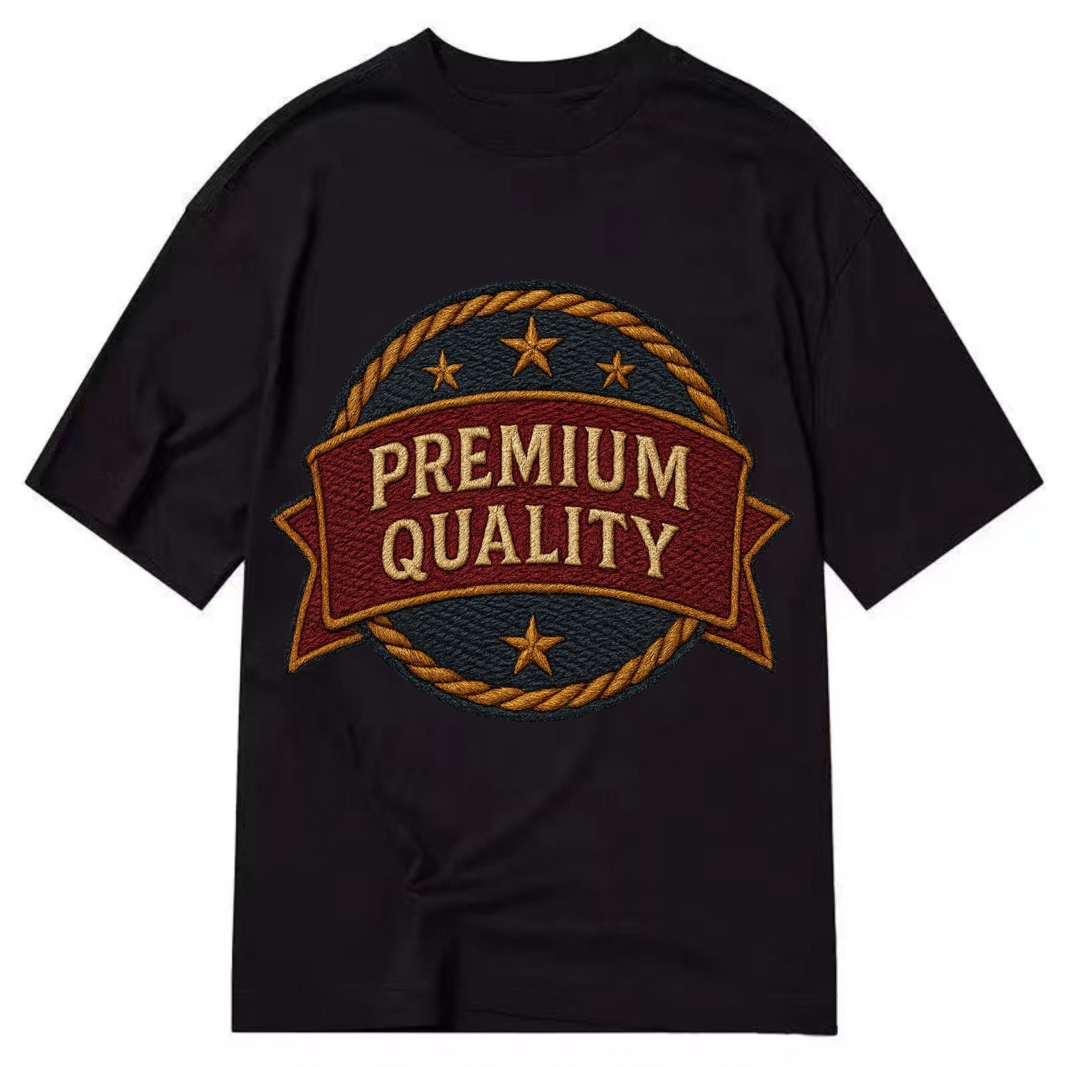 Premium Quality Badge  - Classic T-shirt - Black