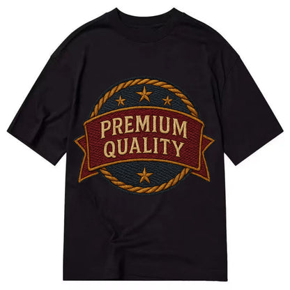 Premium Quality Badge  - Classic T-shirt - Black