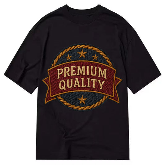 Premium Quality Badge  - Classic T-shirt - Black