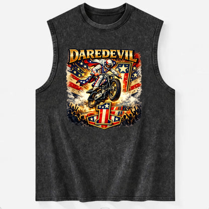 Daredevil Stunt Rider - Vintage Washed Tank - Black