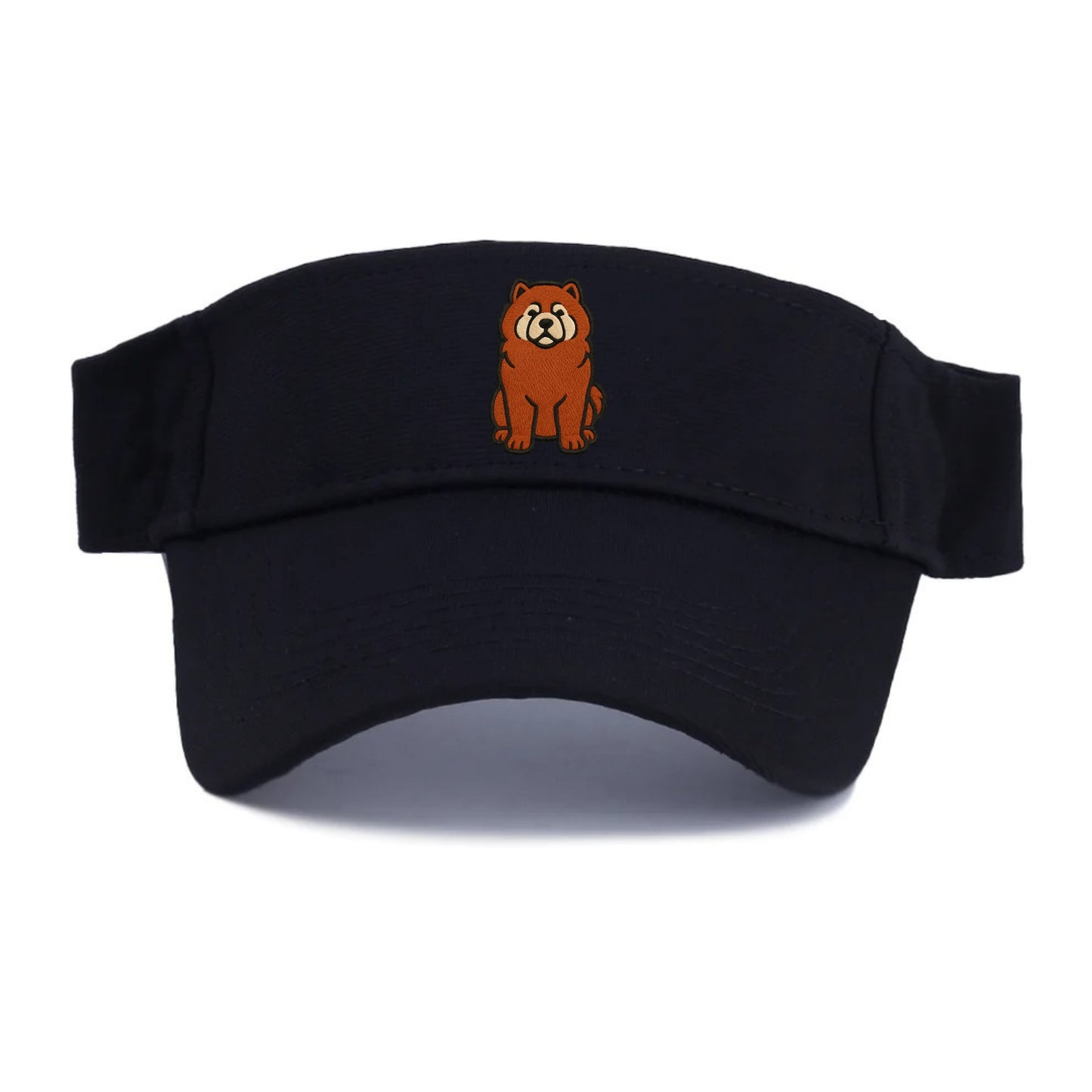Chow Chow - Red fluffy sitting pose - Visor - Black